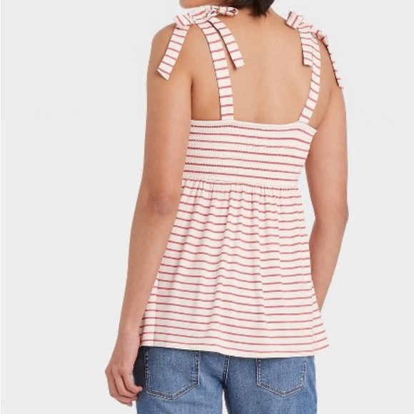 Tie Strap Babydoll Maternity Tank Top - Picture 4 of 4